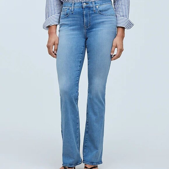 Madewell Tall Kick Out Full-Length Jeans in Dark Blue Size T32 NWT - Picture 1 of 12